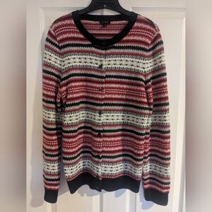 Talbots Lambswool Blend Fair Isle Cardigan